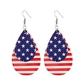 thumbnail image 1 of Double Earrings With Stars And Stripes In Leatherette, 1 of 1