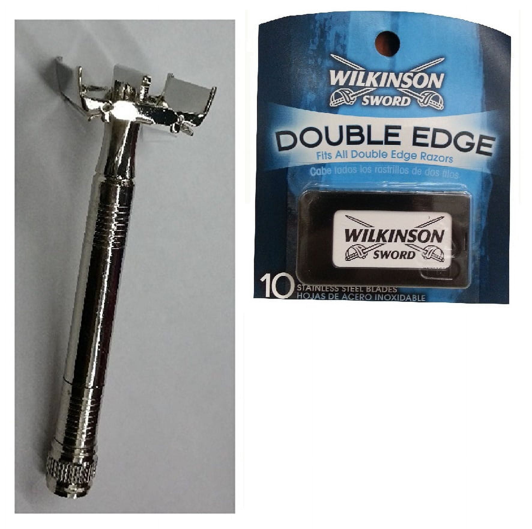 Double Edge Safety Razor + Wilkinson Sword Double Edge Razor Blades, 10 ct. (Pack of 1) + Yes to Coconuts Moisturizing Single Use Mask