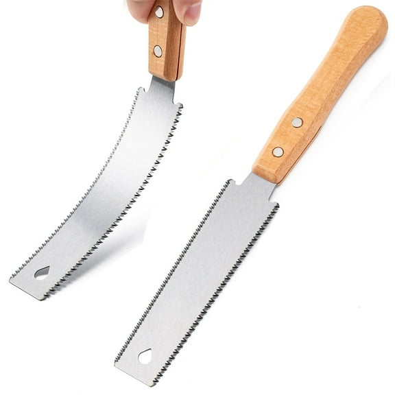 Double Edge Sided Pull Saw,Happon 6 Inch Hand Saw with Double Edges,Handle Wood Saw for Woodworking Tools, Sharp & Lightweight for Woodworking