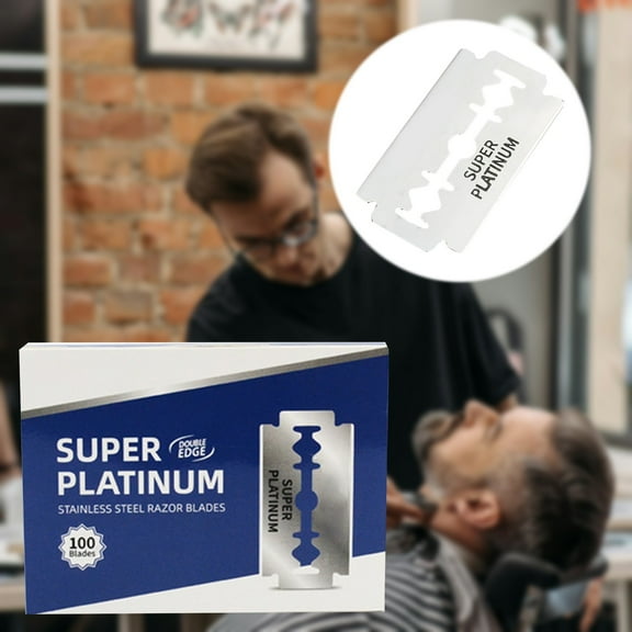 Shave Double Edge Stainless Steel 100pcs Barber Quality Shaving and Eyebrow Trimming for Smooth Finish