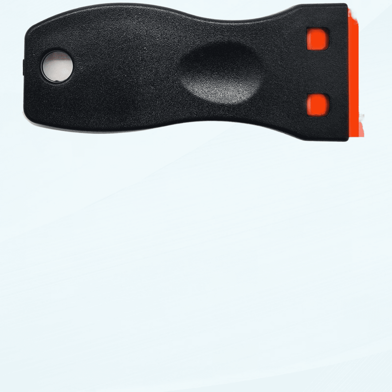 2-Pack 2-in-1 Scraper Tool - ABS Handle, Metal & Plastic Blades, For Glass, Stove, Grill Cleaning (Black Orange) - View #2