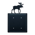 thumbnail image 1 of Double Electrical Cover with Metal Moose Accent, Black, 1 of 2