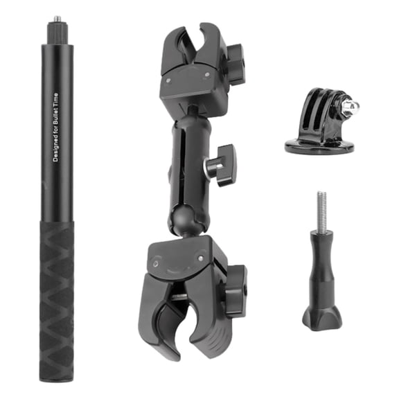 Double End Clamp Action Camera Holder Installation 360 Rotation for Most Cameras Lightweight