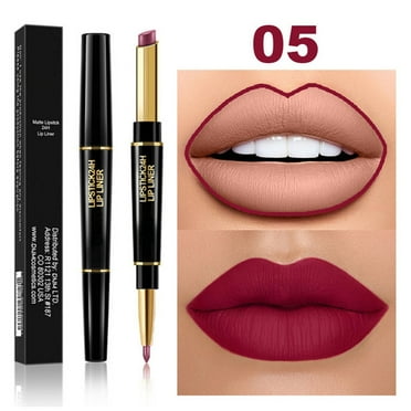 Double End Lasting Lipliner Waterproof Lip Liner Stick Pencil 12 Color