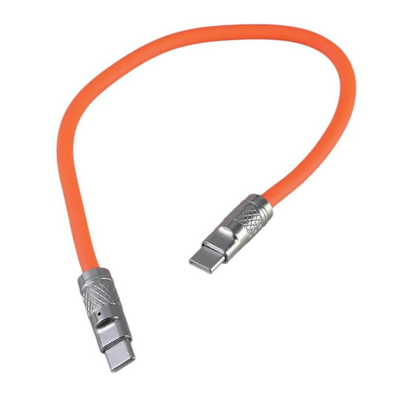Double End Male Connectors Data Cable USB C Charging Cord 30cm Length 65W Fast Charging for Laptops Consoles Tablets