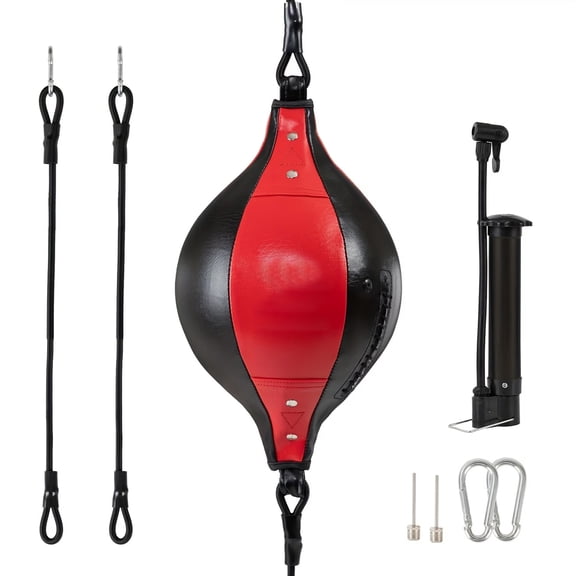 Double End Punching Ball Striking Punching Bag Kit, Speed Striking Reflex Kit with Bungee Cords Perfect for Reaction, Agility, and Hand Eye Coordination Training