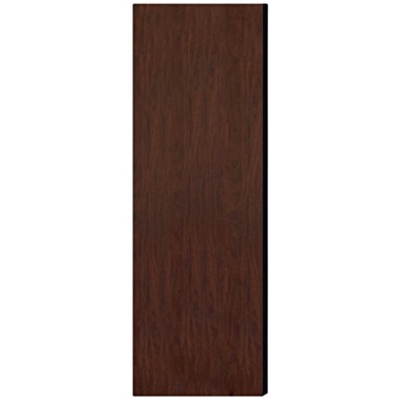 double end side panel - for 6 feet high - 21" deep designer wood locker w/out sloping hood - mahogany