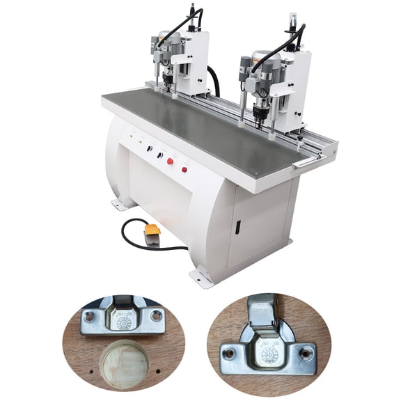 Double-End Station Woodworking Hinge Drilling Machine 110V