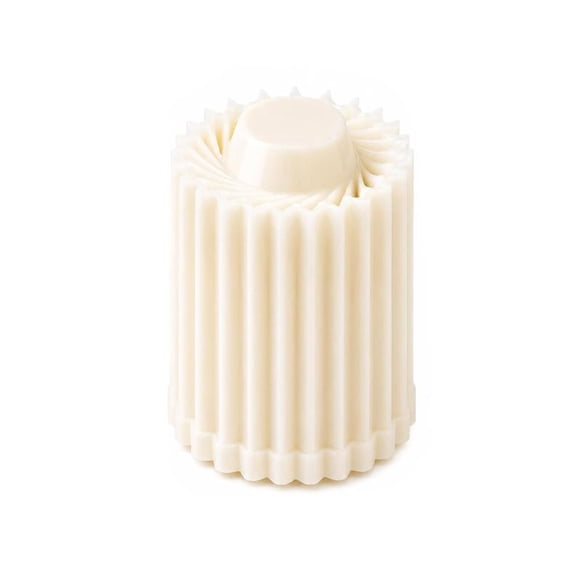 Double Ended ABS Cookie Cutter for Home Baking Sunflower Patterned Round Hand Press with Detachable Design White 2x1.7in 1pc
