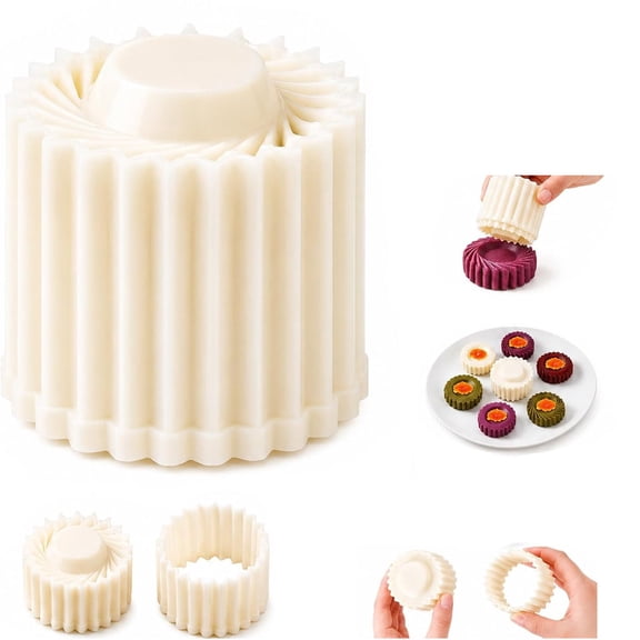 Double Ended ABS Cookie Stamp for Home Baking Detachable Sunflower Patterned Mooncake Mold Compact Hand Press Tool for Decorative Pastry