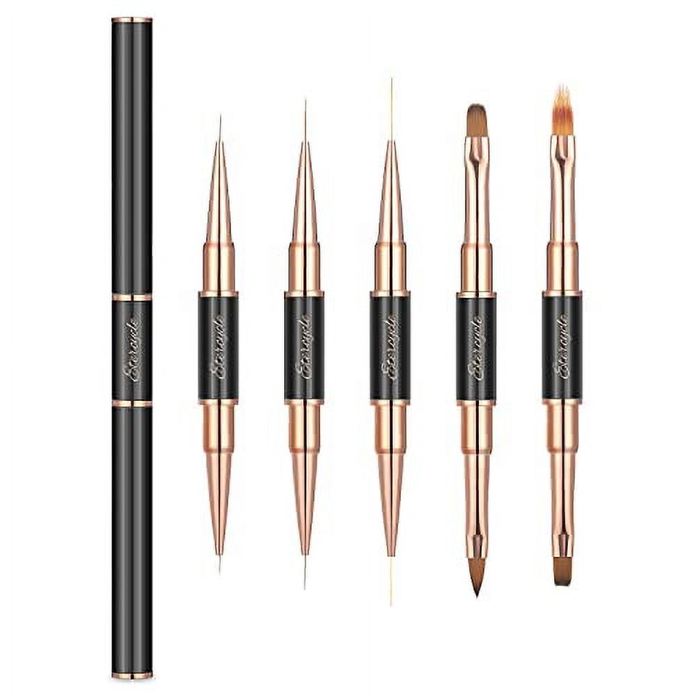 DoubleEnded Acrylic Nail Art Brushes Set, Etercycle Gel Polish Nail