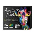 thumbnail image 1 of Double Ended Acrylic Paint Pen Marker - 24/48/72/96/120/168 Colors, Pigment Pen Marker Is Suitable For Painting, Ceramic, Wood, Canvas, Plastic DIY Crafts 3ml, 1 of 3