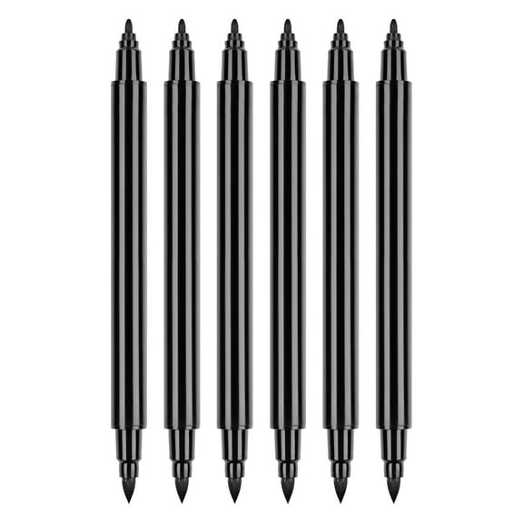 Double Ended Black Fabric Marker Pen for Shirt Hat Canvas Bag Shoes