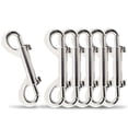 thumbnail image 1 of Double Ended Bolt Snap Hook,Happon 6 Pcs Zinc Alloy Metal Clips Key Holder,Heavy Duty Snap Hook Chain Clips for Pet Feed Bucket Key Chain, Silver, 1 of 7
