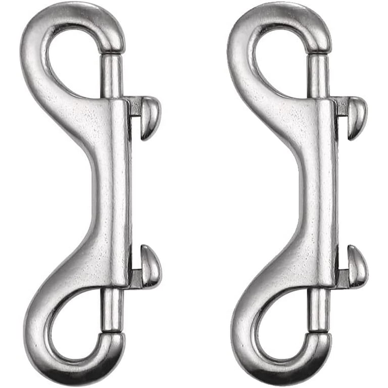 Double Ended Bolt Snap Hooks - 2 Pack Heavy Duty 316 Stainless Steel  Trigger Chain 3.5 Inch Marine Grade Metal Clips for Farm Use,Water  Bucket,Dog Leash,Horse Tack,Key Chain and Diving 
