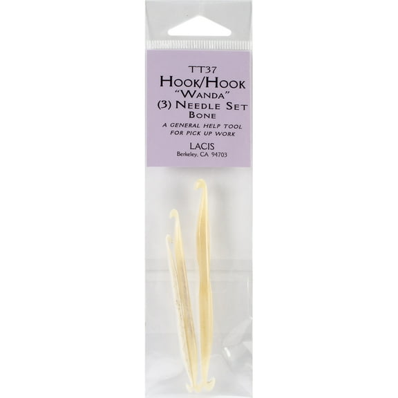 Double-Ended Bone Crochet Hooks 3/Pkg-D4/3mm - 3", F6/4mm - 3.5", J10/6mm - 4"