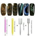 thumbnail image 1 of Double Ended Cat Eye Gel Pen with Patterned Tips Manicure Design Tool, 1 of 4
