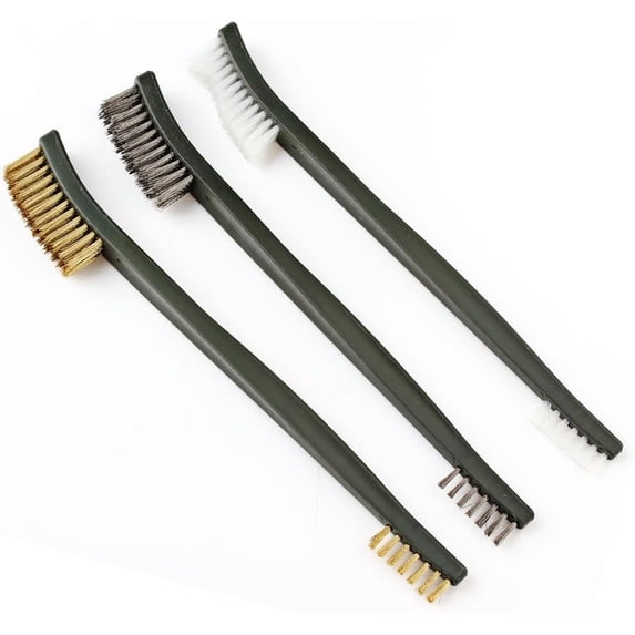 Double-Ended Cleaning Brushes, Jewelry and Metal Cleaning Kit for Detailing, 3PCS