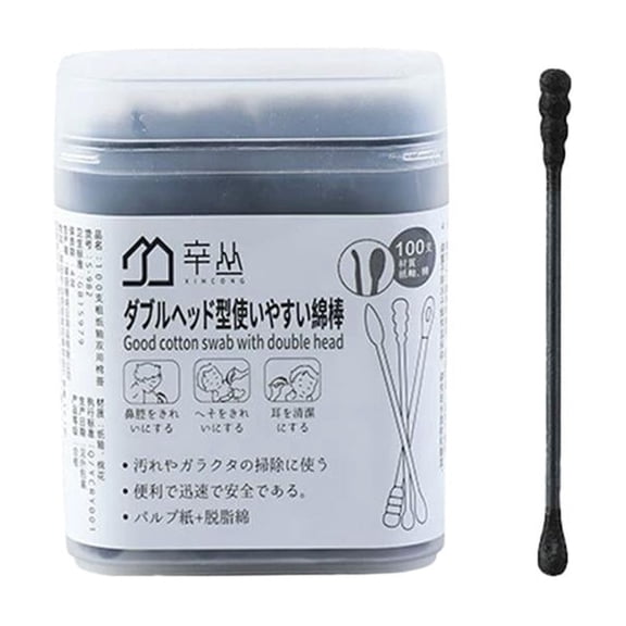 Double-Ended Cotton Swabs w/ Ear Spoon & Tip 100pcs Multipurpose Cleaner