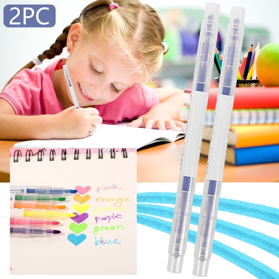 Double-Ended Highlighter Set 2 Pens Candy Colors for Journaling E