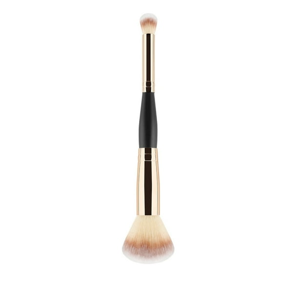 Double Ended Makeup Brush For Concealer And Blush With Soft Synthetic Fibers