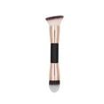 thumbnail image 1 of Double Ended Makeup Brush, Multifunction Makeup Brushes, Liquid Concealer Blending Brush for Cosmetics, Soft Fiber Bristles, Wooden Handle, Easy to Clean, Large Brush for Liquid Makeup Application, 1 of 5