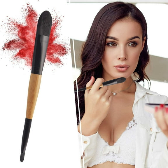 Double Ended Makeup Brushes Multifunctional Facial Brush Concealer Foundation Powder Eyebrow Eyeshadow Blush Makeup Brush Cosmetics Lip Brush