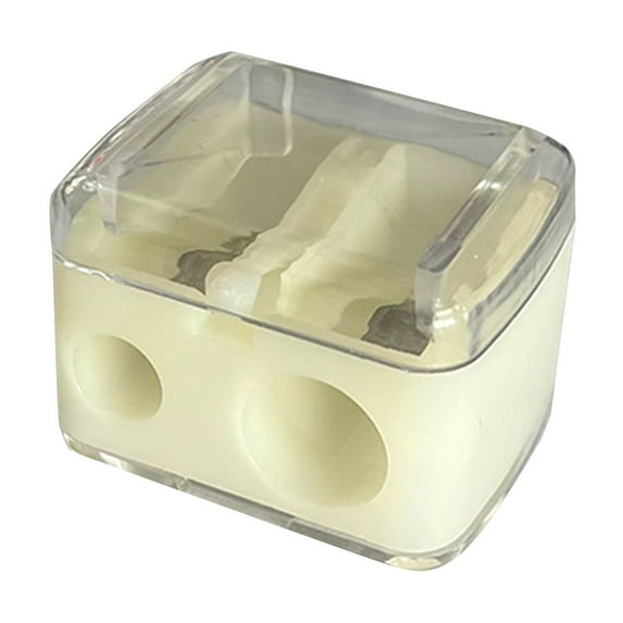 Double-Ended Makeup Pencil Sharpener, Dual-Hole Manual Grooming Tool For Eyebrow Pencils, Easy To Use With Cover, High Quality , Ideal For Women's Daily Makeup