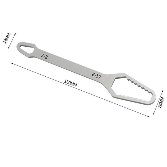 Double Ended Multifunctional Universal Wrench Adjustable Wrenches Self-Tightening Adjustable Torx Spanner Key Bolts Nuts Wrench Repair Tools for DIY Machine Auto Maintenance for 3mm-17mm Nuts
