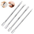 thumbnail image 1 of Double Ended Nail Pusher Cuticle Cleaner Manicure Pedicure Tool for Precise Grooming and Care 4PCS, 1 of 8