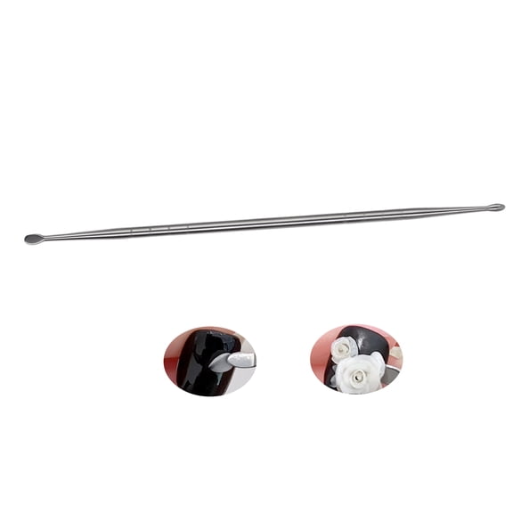 Double Ended Precise Nails Art Spatula and Carving with Rust Proof Stainless Steel Construction Grip Friendly Handle