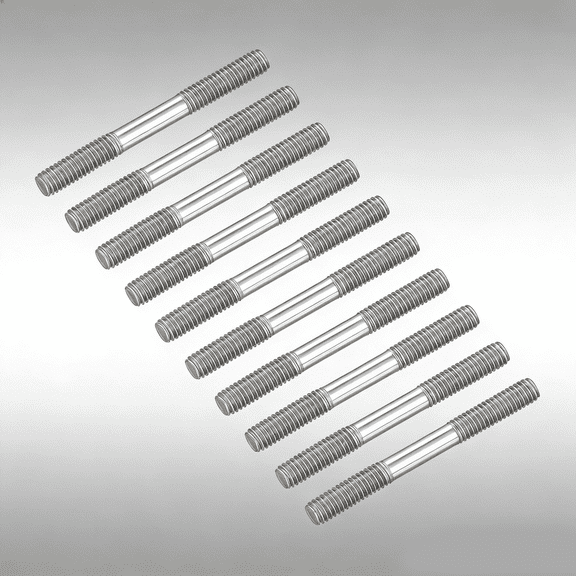 Double Ended Stud Screws, M4 Thread, 304 Stainless Steel Dual Threaded Rod Bolts for House Maintenance