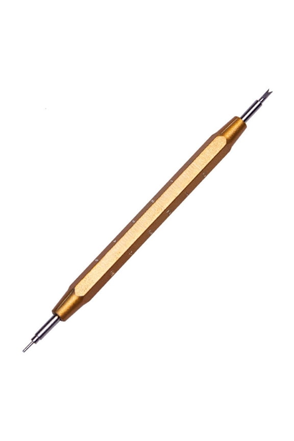 Double Ended Watch Spring Bar Tool With Measurement Scale Durability Alloy Handle Detachable Head For Professional Repair