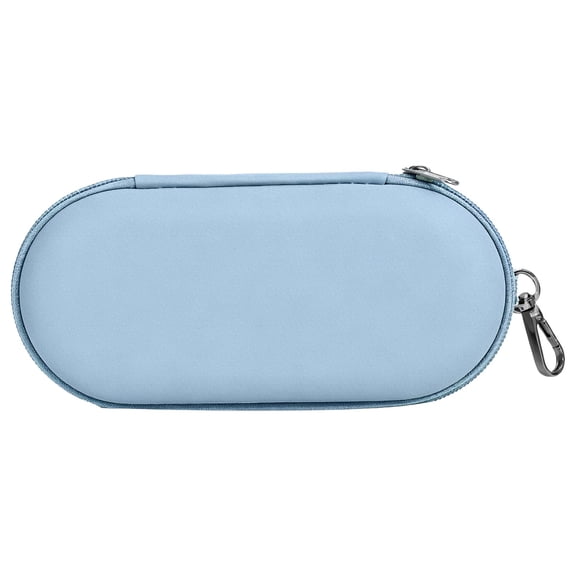 Double Eyeglasses Case, Hard Shell Dual Glasses Organizer, Zipper Clip Closure Storage Box 7.28x2.17x3.35 Inch, Heavy Duty Reusable Case for Eyeglasses and Sunglasses Travel Storage,Light Blue