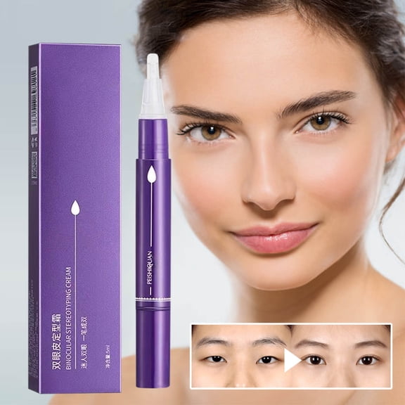 Double Eyelid Pen, Double Eyelid Styling Cream Stick, Double Eyelid Tape, Waterproof Quick-Drying, Make Eyes Bigger