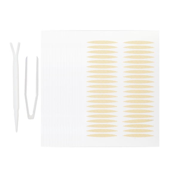 Double Eyelid Stickers 600 Pcs Invisible Eyelid Tape Eye Lift Tape with a Fork Tweezers Suitable for Asymmetrical Eye