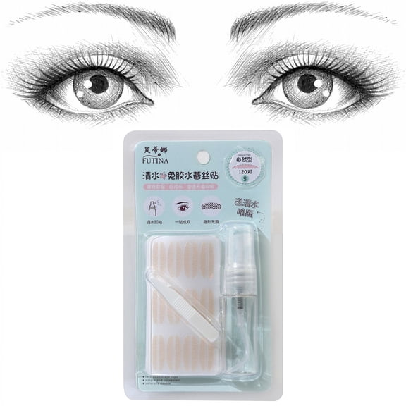 Double Eyelid Stickers Natural Fiber Tape Instant Eye Lift Sticky Strips For Hooded Droopy And Uneven Eyes