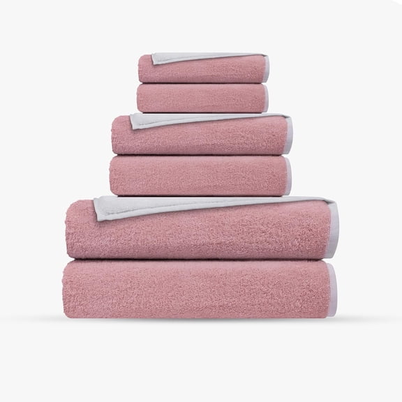 Double Face 6 pcs Turkish Towels Set