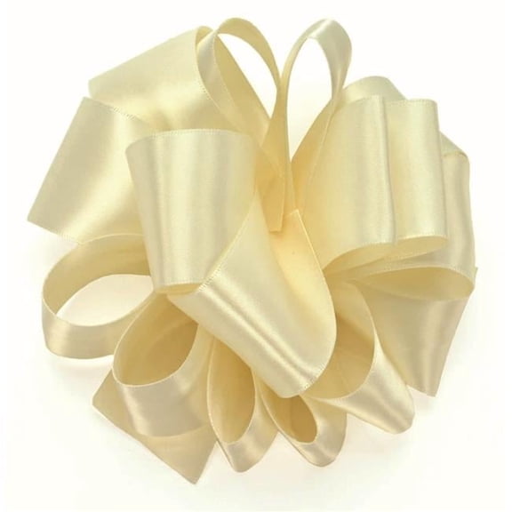 Double Face Ivory Satin Ribbon