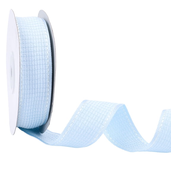 Double Face Polyester Velvet Ribbon for Gift Packing and Festival Decoration Light Sky Blue 1 inch(25mm) about 10.00 Yards(9.14m)/Roll