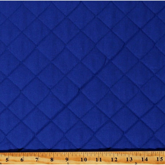 Double-Face Quilted Reversible Rich Royal Blue 42" Wide Cotton Fabric by the Yard (216-6008)