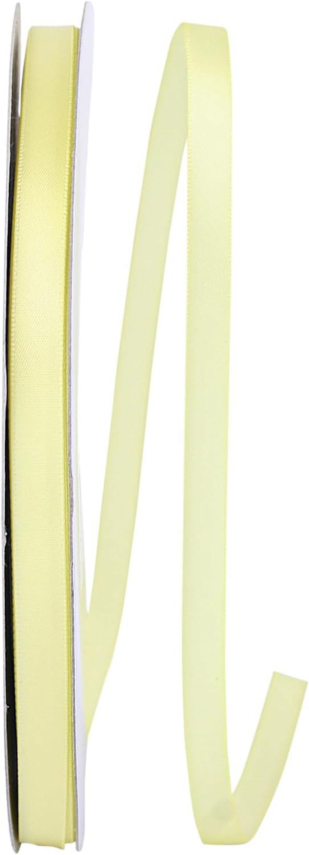 Double Face Ribbon, 3/8 Inch X 100 Yards, Maize