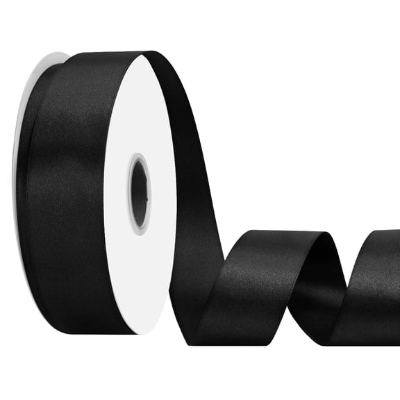 GTYBOVA Double Face Satin Ribbon 1-1/2 inch X 100 Yards,Black Ribbon for Gift Wrapping Very Suitable for Weddings Party Hair Bow Invitation Decorations and More