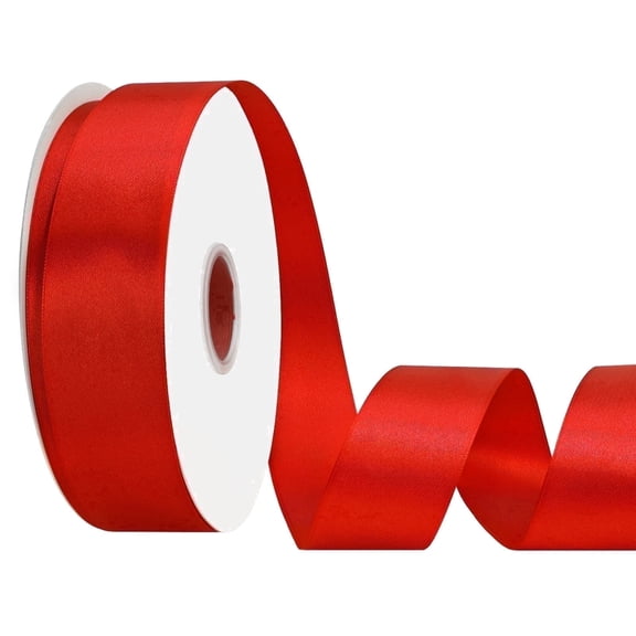 GTYBOVA 1-1/2 Inch X 100 Yards Double Face Satin Ribbon Red Satin Ribbon for Gift Wrapping, Wedding Party Decor, Hair Bows & Invitation Crafts
