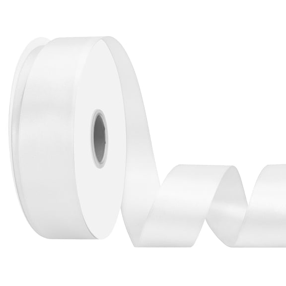 GTYBOVA Double Face Satin Ribbon, 1-1/2 Inch x 100 Yards, White Satin Ribbon for Gift Wrapping, Wedding, Party, Hair Bows, Invitations & Home Decor