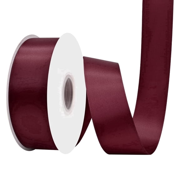 Double Face Satin Ribbon 1-1/2 inch X 50 Yards Wine Ribbon for Gift Wrapping Very Suitable for Weddings Party Hair Bow Invitation Decorations and More