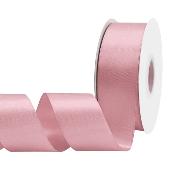 LoomJoyz Double Face BeigePink Satin Ribbon 1-1/2 InchX 50 Yards, Easter & Spring Decor Ribbon for Gift Wrapping, Weddings, Party, Hair Bows, Invitations & Craft Decorations