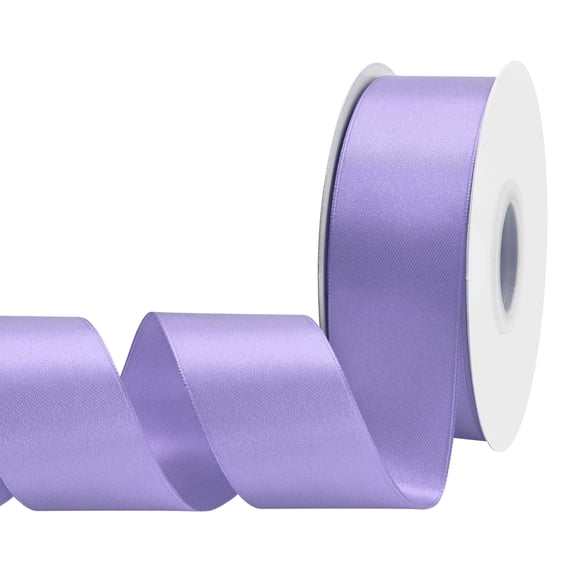 LoomJoyz Double Face Light Purple Satin Ribbon 1-1/2 Inch X 50 Yards, Easter & Spring Decor Ribbon for Gift Wrapping, Weddings, Party, Hair Bows, Invitations & Craft Decorations