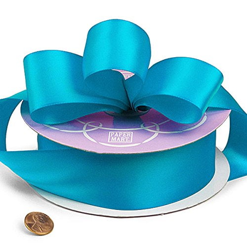 Double Face Satin Ribbon – 1-1/2" x 50 Yards, Turquoise