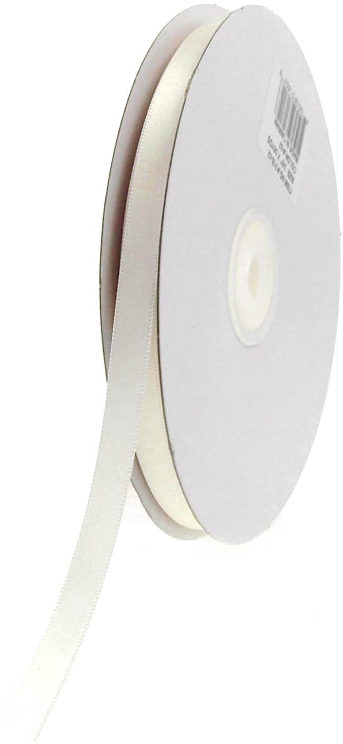 Double Face Satin Ribbon, 1/4-Inch, 50-Yard, Ivory - Walmart.com